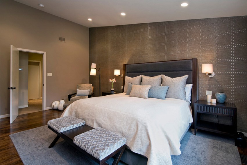 Комбинированные обои в спальне - лучшие интерьерные решения и инструкции по подбору сочетаний