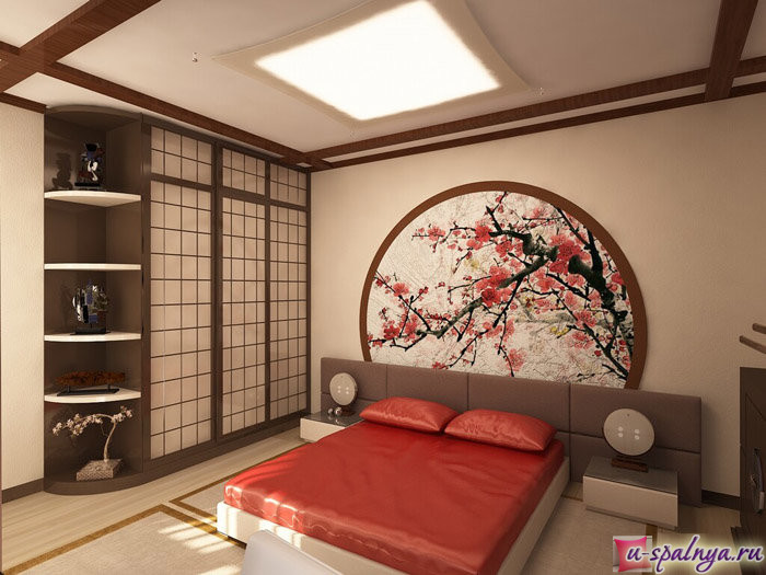 Спальня в японском стиле 