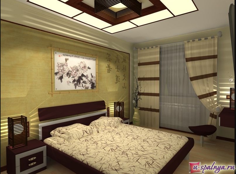 маленькая спальня в японском стиле