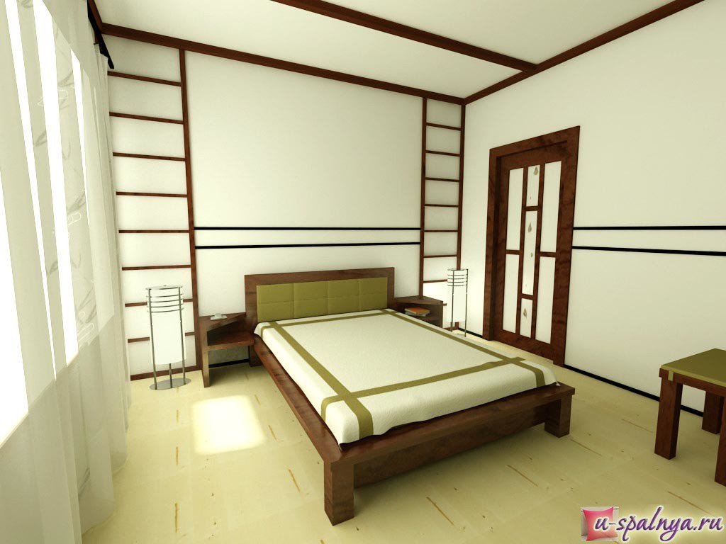 маленькая спальня в японском стиле