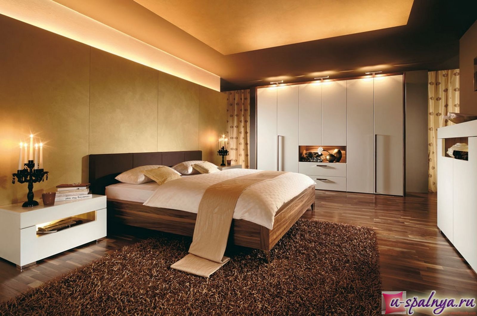 современные спальни в стиле минимализм