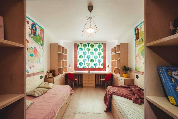 Детская комната для двух детей - идеи дизайна, правила оформления и зонирования комнаты (100 фото)