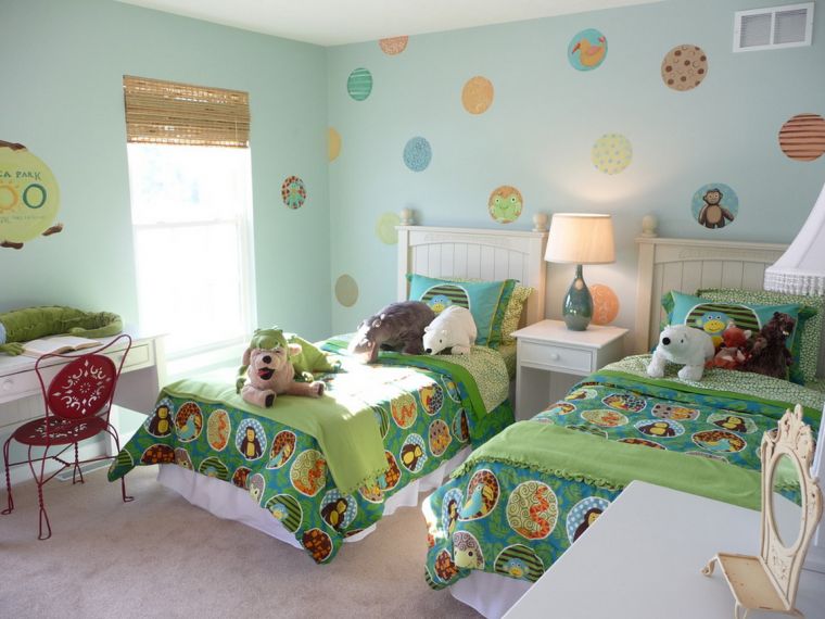 Детская комната для двух детей - идеи дизайна, правила оформления и зонирования комнаты (100 фото)