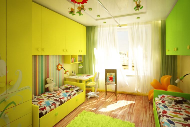 Детская комната для разнополых детей - 90 фото идей зонирования и применения современных сочетаний для двух детей