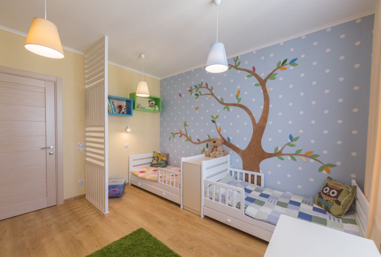 Детская комната для разнополых детей - 90 фото идей зонирования и применения современных сочетаний для двух детей