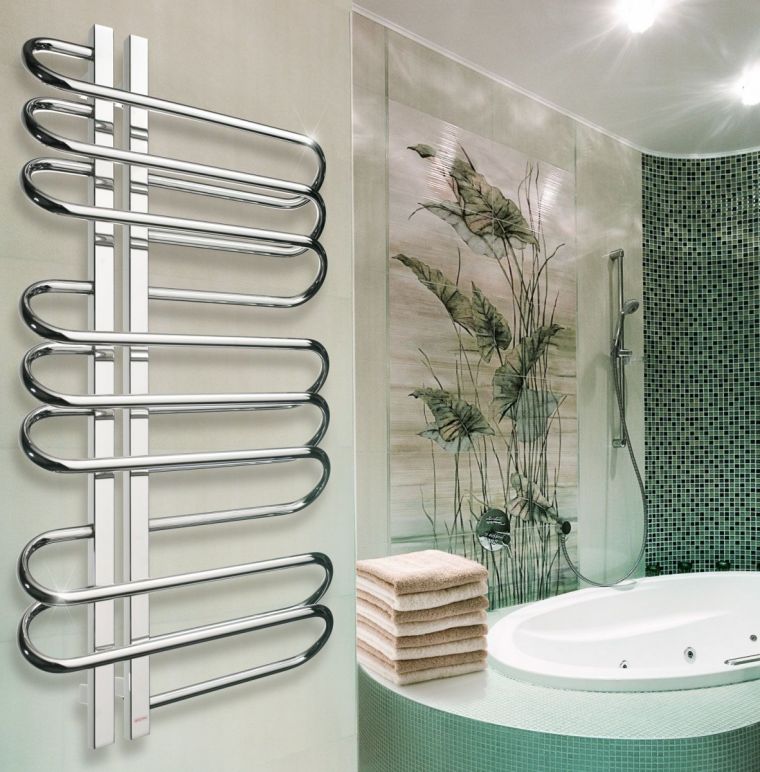 Полотенцесушитель для ванной - красивые и необычные варианты оформления ванной при помощи полотенцесушителя (105 фото)