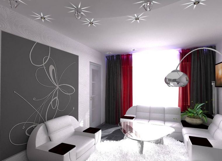 Потолок в гостиной - лучшие идеи отделки и современные варианты оформления потолков (115 фото и видео)