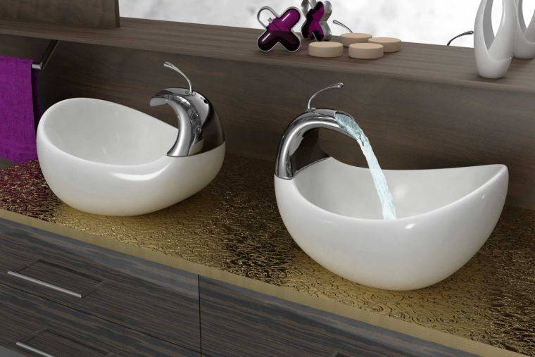 Раковина в ванную - необычный дизайн и лучшие варианты сочетаний в ванных комнатах оформленных в современных стилях (130 фото)