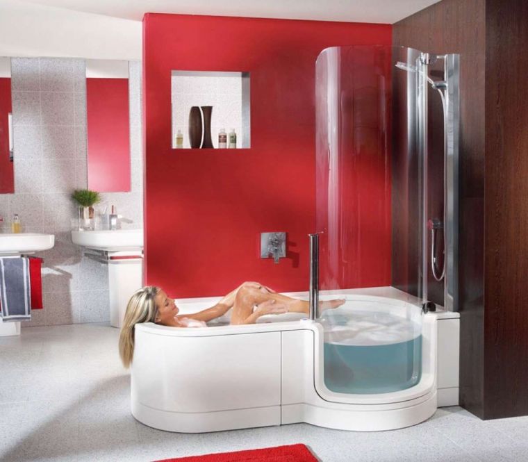 Ванная с душевой кабиной дизайн фото