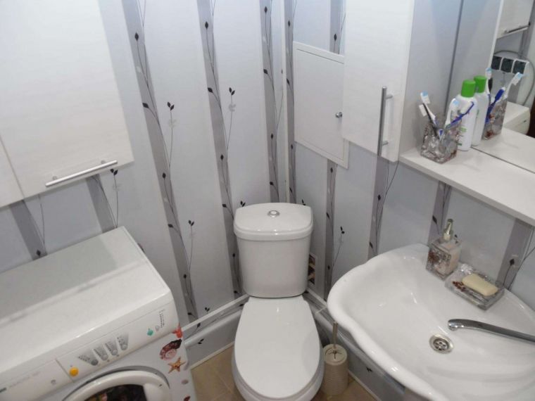 Ванная в хрущевке - красивые решения дизайна и реальные фото стильного ремонта в типовой ванной комнате (85 фото)