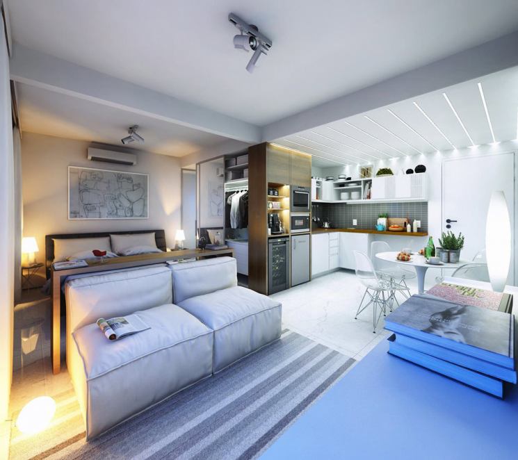 Дизайн спален-студий: 125 фото идей дизайна и примеры актуального оформления спален в квартире-студии