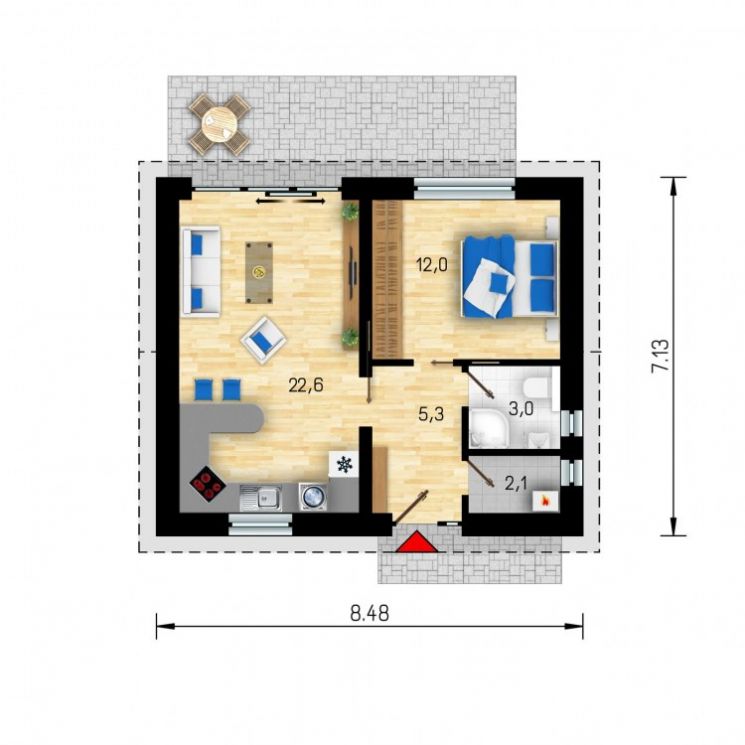 Дом 60 кв. м: готовые проекты и реальные фото примеры обустройства небольшого дома