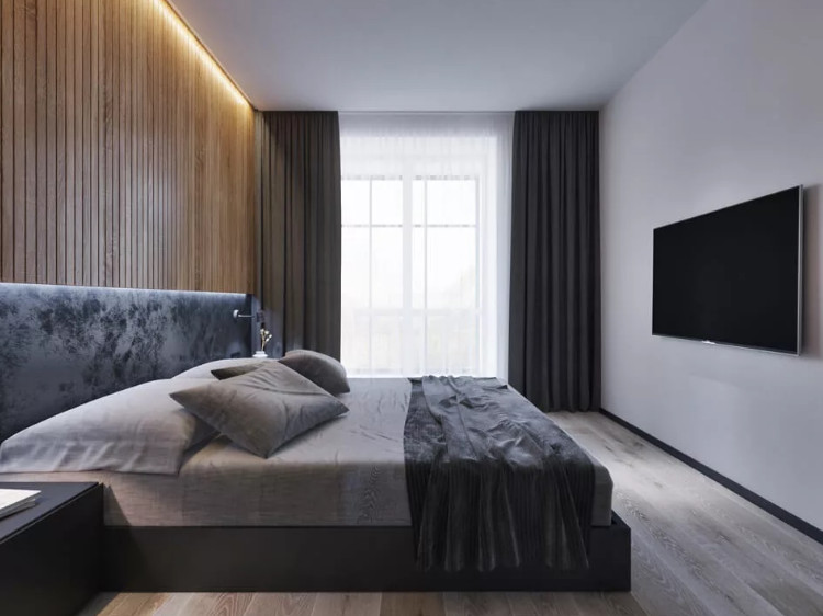 Стиль минимализм в оформлении спальни, фото идеи